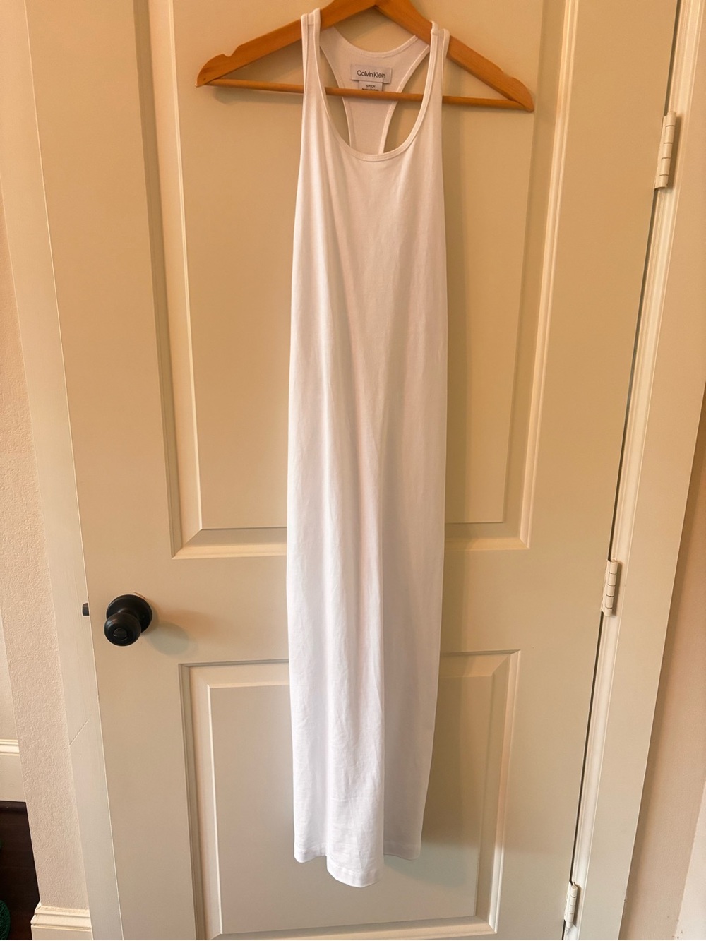 LOT of 2 Calvin Klein Racerback Maxi Dresses (Black & White) Ankle Length
